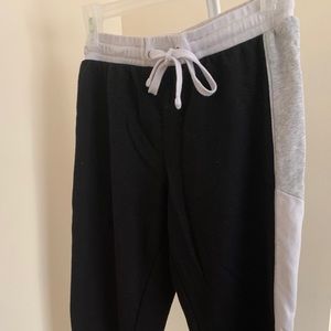 black and white joggers